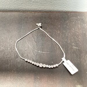 NWT Amanda Blu Elegant Silver Bracelet with Sparkling Accents